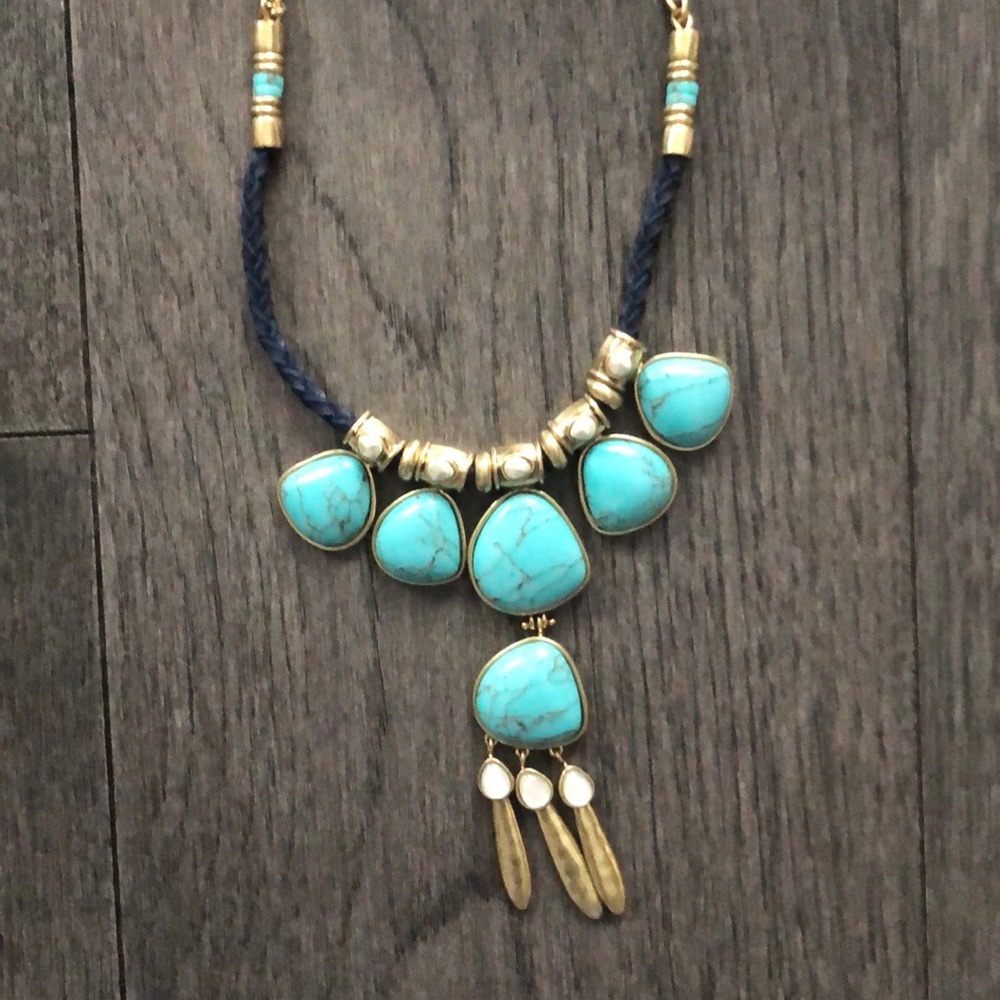 💖HP 3/14💖Lucky Brand turquoise stone necklace - Picture 4 of 7